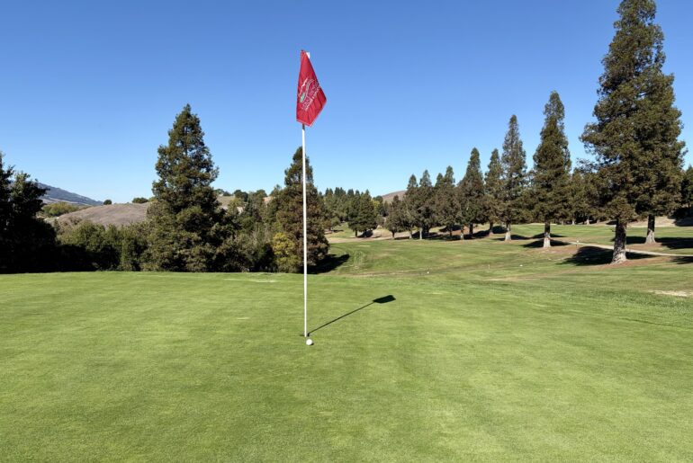 This close to eagle on the par 4 9th hole today This close to eagle on the par 4 9th hole today