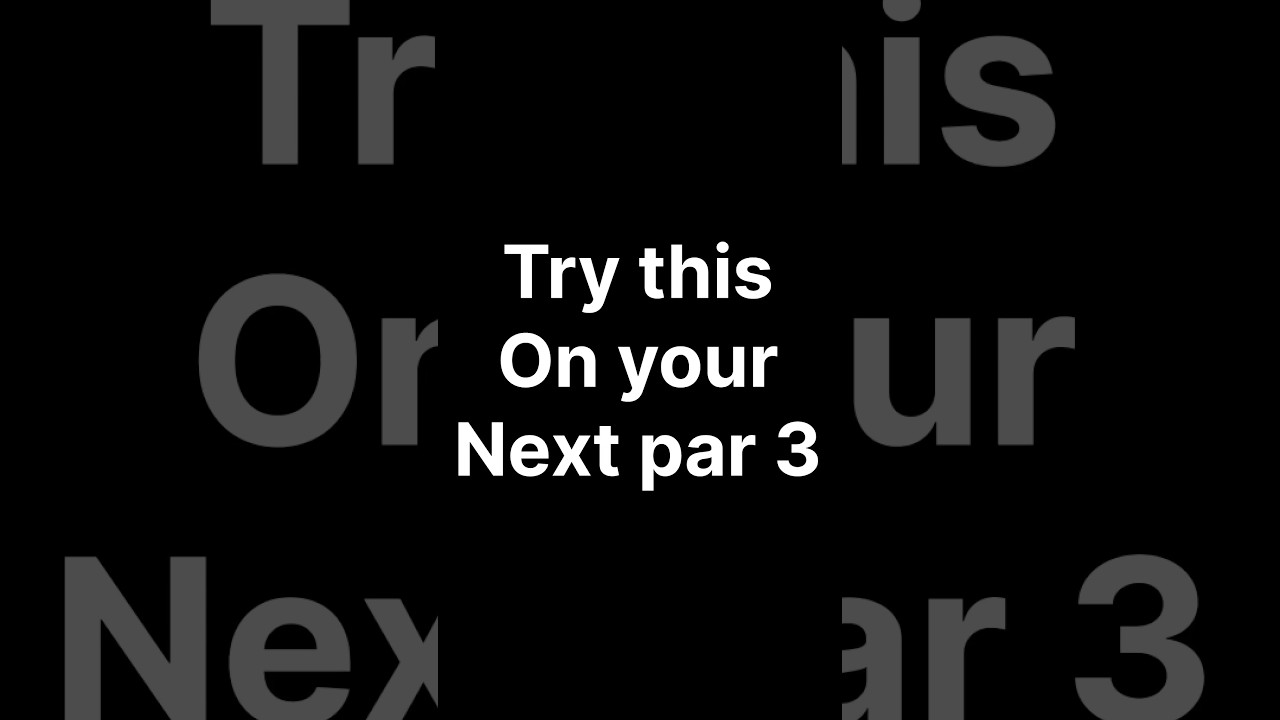 New par 3 strategy GUARANTEED to save you strokes. #golf #shorts New par 3 strategy GUARANTEED to save you strokes. #golf #shorts