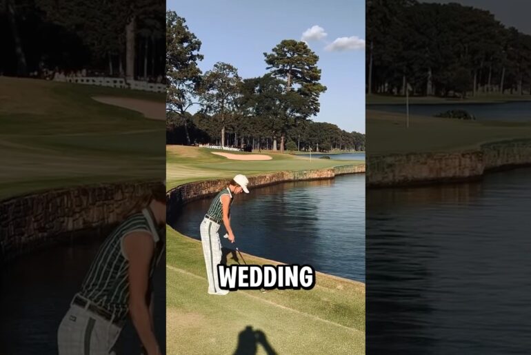 Talk about a pressure-packed golf shot π Talk about a pressure-packed golf shot π