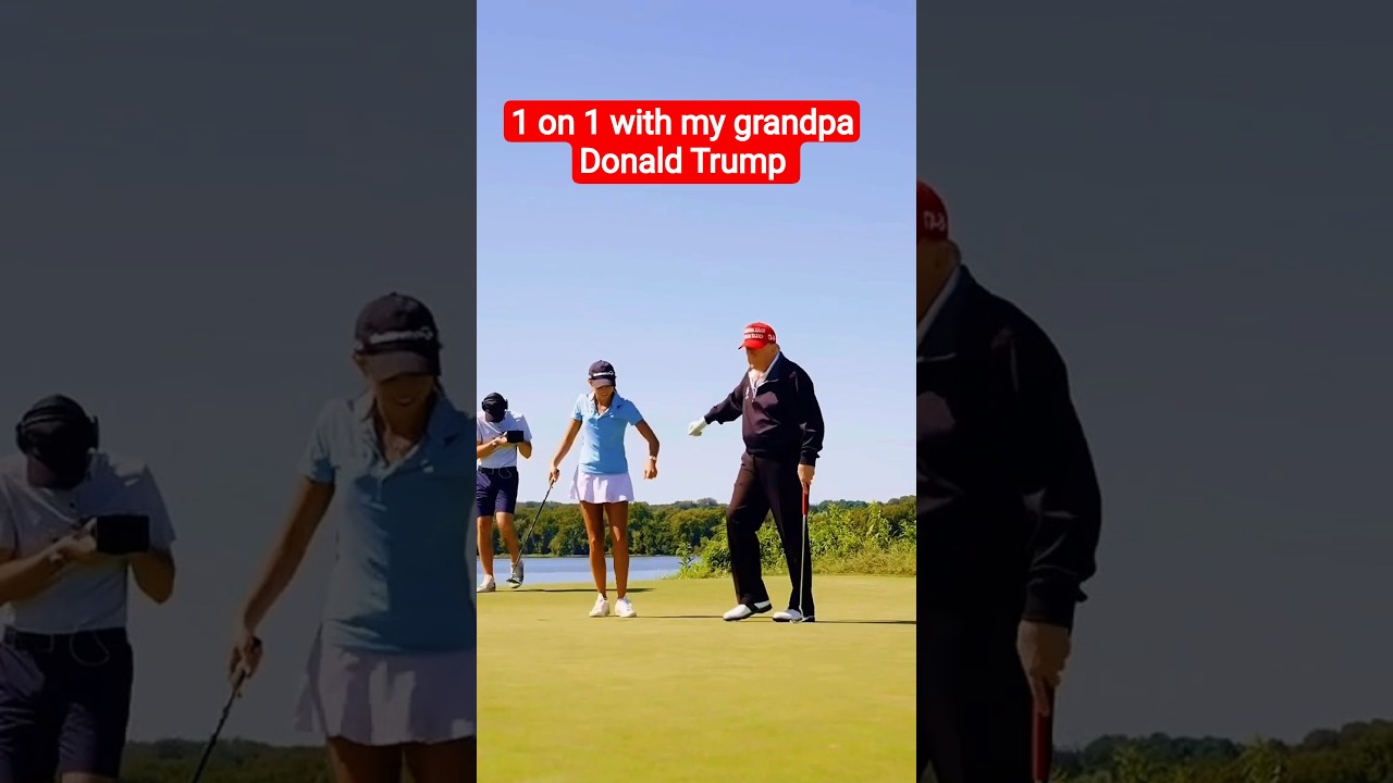 Kai Trump and her Grandpa Donald Trump, 1 on 1 with my grandpa is an interesting gameplay #golf Kai Trump and her Grandpa Donald Trump, 1 on 1 with my grandpa is an interesting gameplay #golf