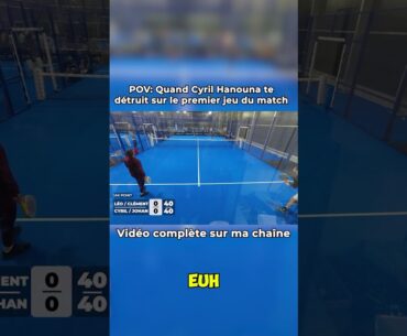 On s’est fait détruire par Cyril Hanouna sur le premier jeu 😂🎾 #padel #padeltraining #match