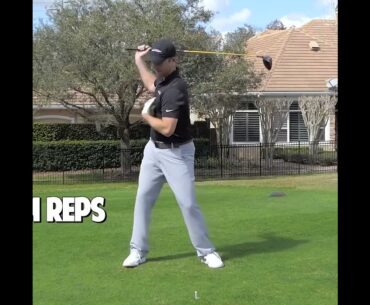 One arms swing to release the club perfectly