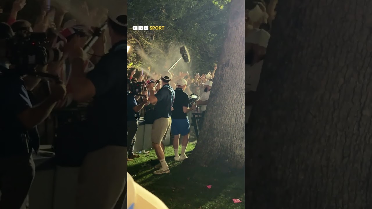 McIlroy, Rose & Hatton spray fans with champagne! 🍾 | BBC Sport #shorts McIlroy, Rose & Hatton spray fans with champagne! 🍾 | BBC Sport #shorts