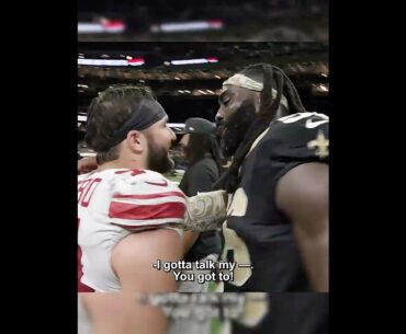 Saints LB calls Cam Skattebo “he’s like a bad little kid 🤣 #shorts