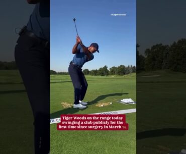 Tiger’s back 👀 he’s on the range at Liberty National for the NEXUS Cup
