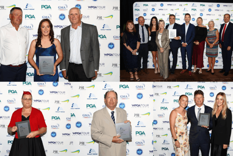 State’s Finest Honoured At 2025 NSW Golf Industry Awards A collage of some of the winners at the NSW Golf Industry Awards