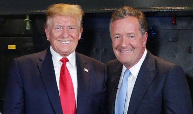 Bill Tompkins Piers Morgan and Donald Trump The Celebrity Apprentice Season Finale 2009 Archive
