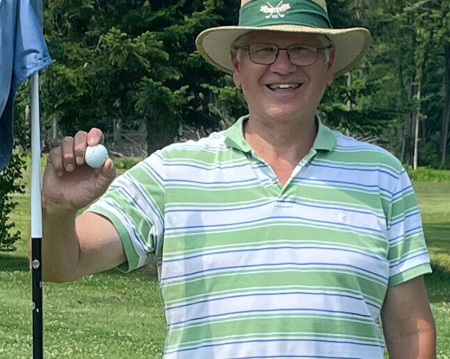 Potsdam Town and Country Club member Willard Witherell accomplished a rare feat during the 2025 season, making holes-in-one on two consecutive days. .The first was made on July 12 on the 106-yard Hole 3, followed the next day on the 129-yard hole 14. Photo submitted. .