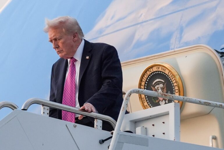 Secret Service discovers hunting stand with direct sight line to Trump’s Air Force One exit in Florida Secret Service discovers hunting stand with direct sight line to Trump's Air Force One exit in Florida