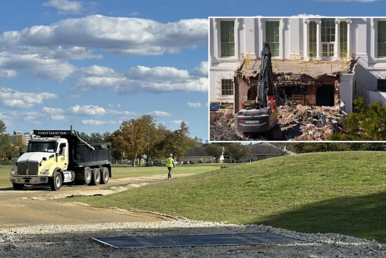 Trump Turns East Wing Debris Into Filler at Golf Course He Planned to Refurb: Report Yahoo news home