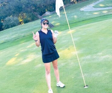 Alex Priester following a hole-in-one at Goodrich CC on Aug. 31. Photo: Provided.