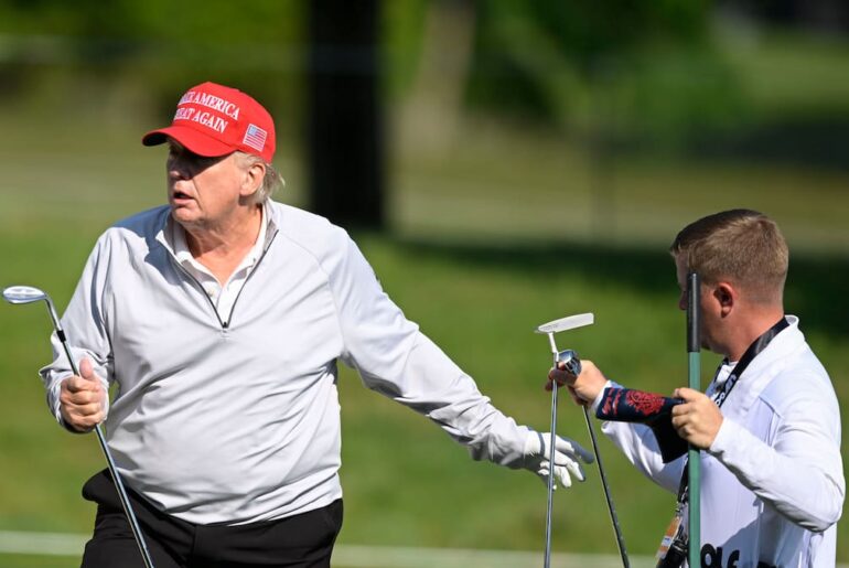 Dignitaries seem to have decided that the way to Trump’s heart is through the game he loves Dignitaries seem to have decided that the way to Trump’s heart is through the game he loves