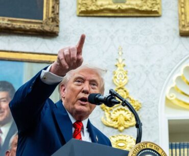 Donald Trump interrupts own announcement after Keegan Bradley enters - Golf - Sports