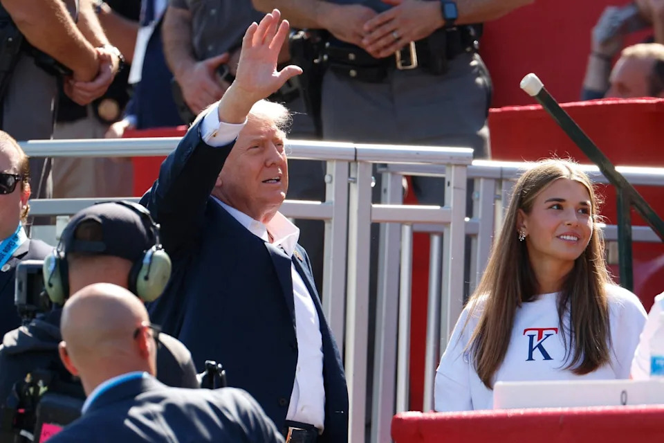 Kai attended the Ryder Cup at Bethpage Black Golf Course in Farmingdale, New York, with her grandfather last week (Reuters)