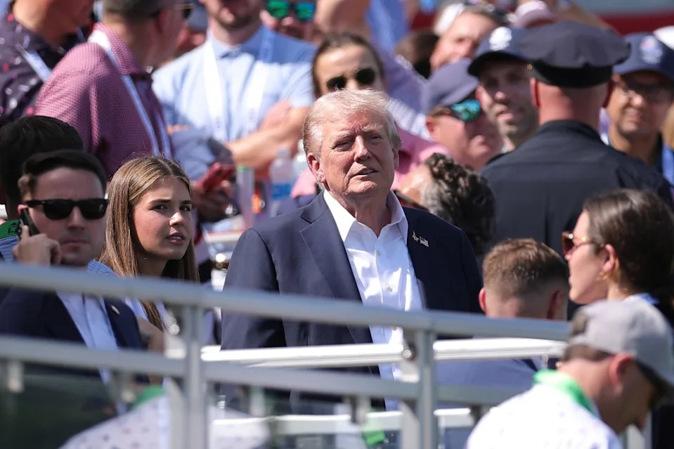 President Donald Trump and Kai Trump attended Friday’s Ryder Cup together. Getty Images