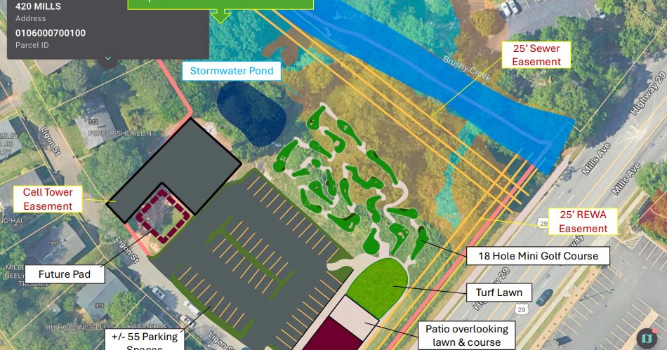 Mini golf, coffee shop, biergarten coming near Mills Mill Mini golf, coffee shop, biergarten coming near Mills Mill