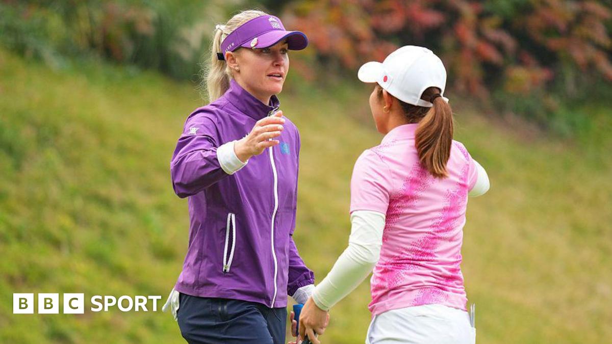 LPGA Tour’s International Crown: Charley Hull helps world team finish third Charley Hull hugs Ayaka Furue