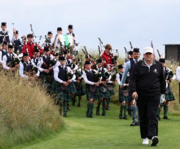 Trump opens (and plays) his newest Scotland golf course Trump opens (and plays) his newest Scotland golf course