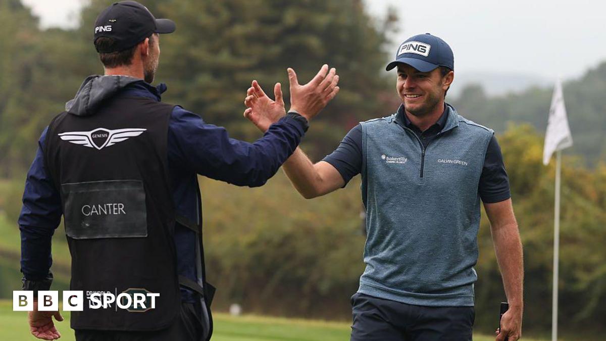 DP World Genesis Championship: Laurie Canter’s 100-foot putt not enough Laurie Canter celebrates holing a putt at the Genesis Championship in South Korea