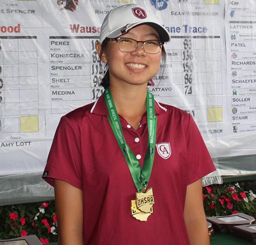 Eva Lim, Columbus Academy, 2025 Girls D2 individual champion
