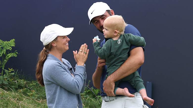 Scottie and Meredith Scheffler with their son, Bennett