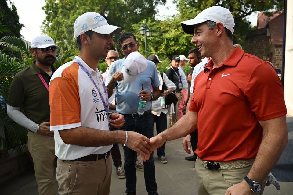 Indian Special Olympics athlete Ranveer Singh Saini and Rory Mcilroy