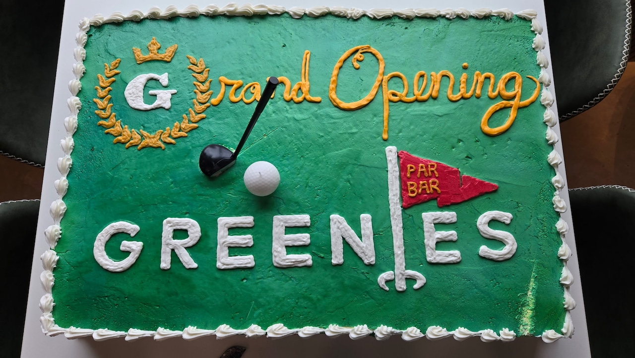 Greenies Golf Lounge opened this week in Clay, N.Y. This was their cake to celebrate the grand opening.