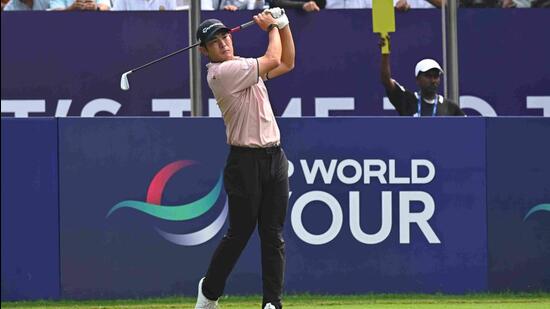 Japan’s Keita Nakajima took a 2-shot lead after carding 7-under 65 in the third round of the DP World India Championship at the Delhi Golf Club course on Saturday. (DP World India Championship)