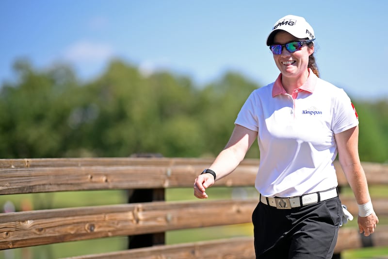 Leona Maguire walks from the 15th green during the first round of the Walmart championship in Arkansas last month. Photograph: Orlando Ramirez/Getty