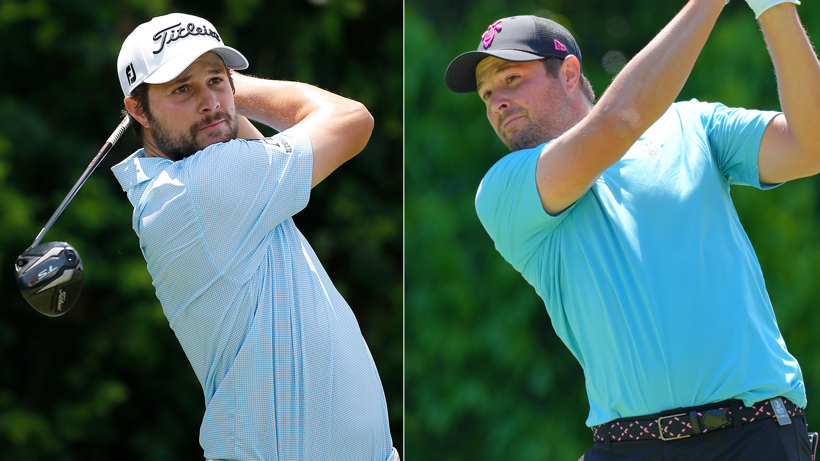 Peter Uihlein hits a tee shot in 2019 and 2025