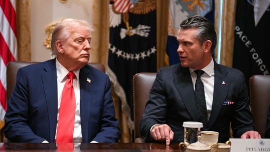 President Donald Trump faced a lot of flak online after Pete Hegseth announced the agreement with Qatar. (AFP)