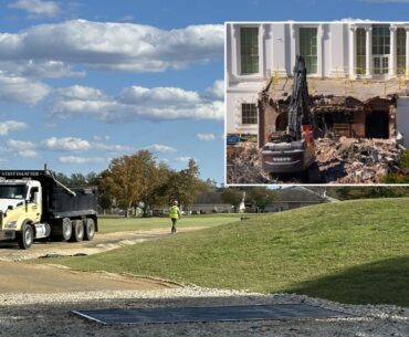 Trump Turns East Wing Debris Into Filler at Golf Course