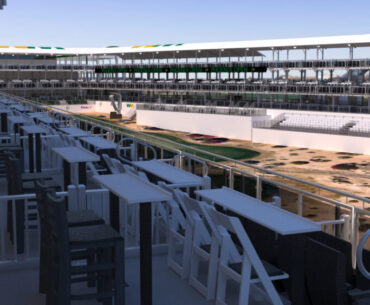 Renderings of the new stadium structure upgrades for 2026 at the WM Phoenix Open. (Renderings via W...