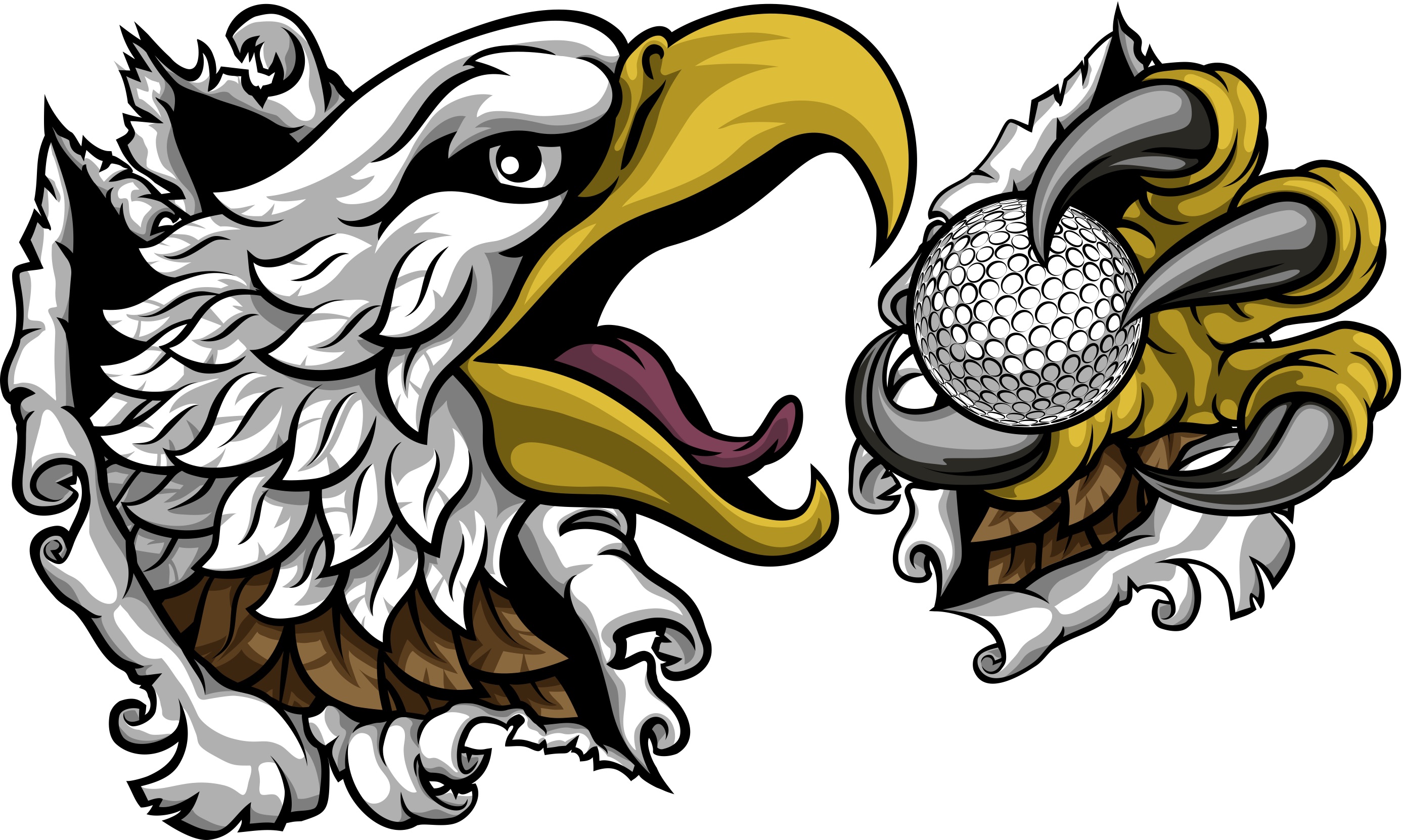 Eagle with golf ball