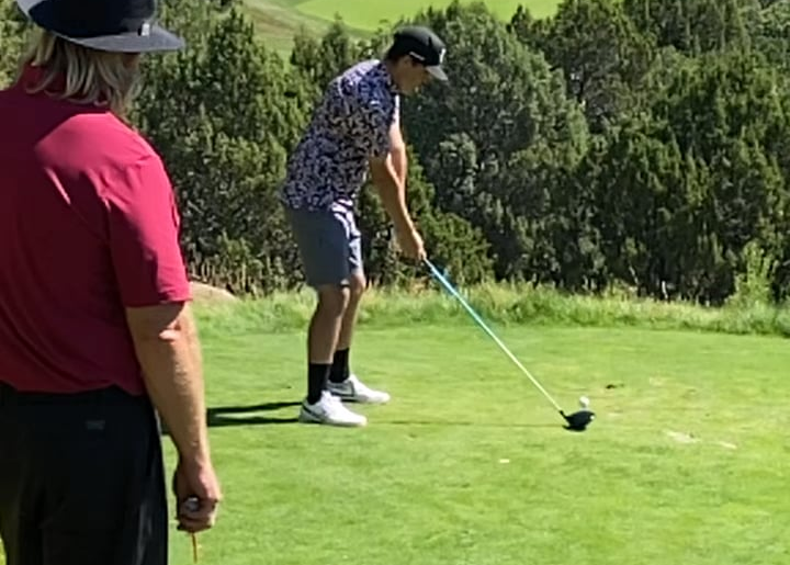 Bigger hip turn for more distance?