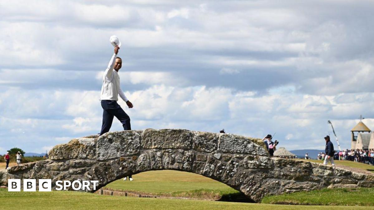 St Andrews Old Course to be lengthened for 2027 Open Tiger Woods of the United States acknowledges the crowd on the Swilcan Bridge on the 18th hole during Day Two of The 150th Open at St Andrews Old Course on July 15, 2022 in St Andrews, Scotland.