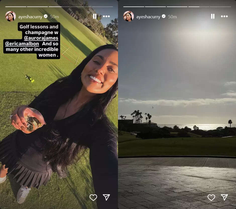 Ayesha Curry showed off her golfing talent