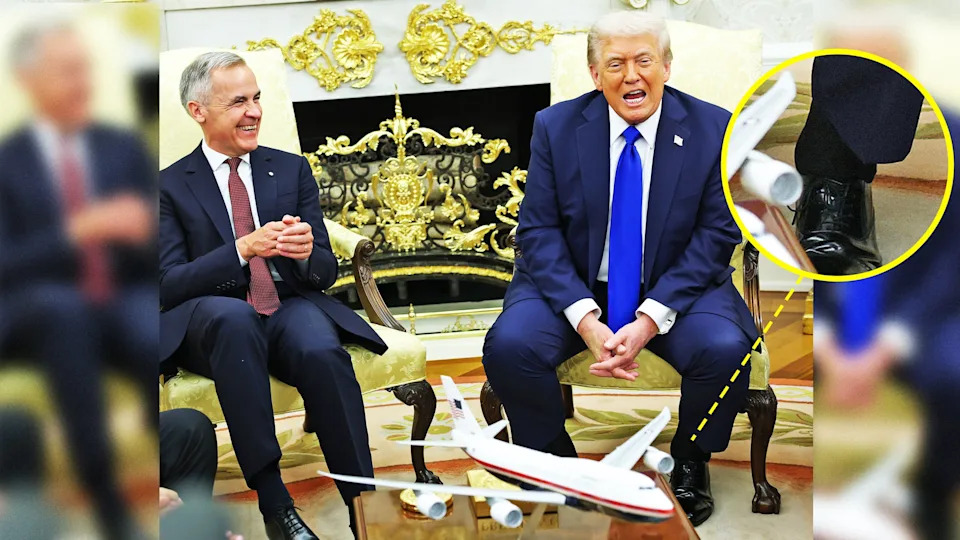 The president's swollen ankles have made multiple appearances. / Photo Illustration by Thomas Levinson/The Daily Beast/Getty