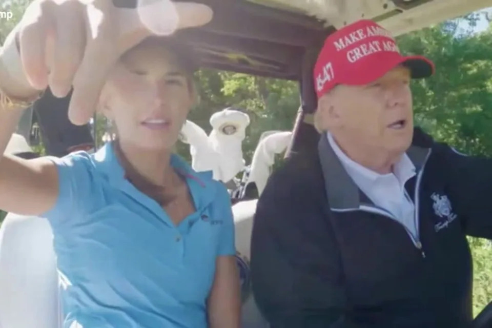 Kai Trump uploaded a video showing her on a golfing trip with the president (Kai Trump)