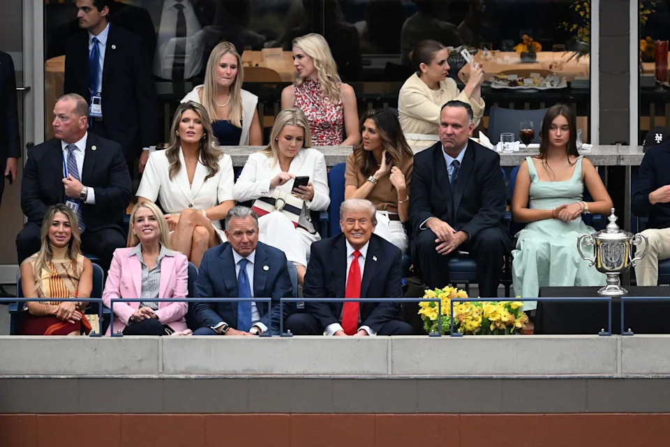 Trump was loudly booed at the U.S. Open. / Xinhua News Agency via Getty Images