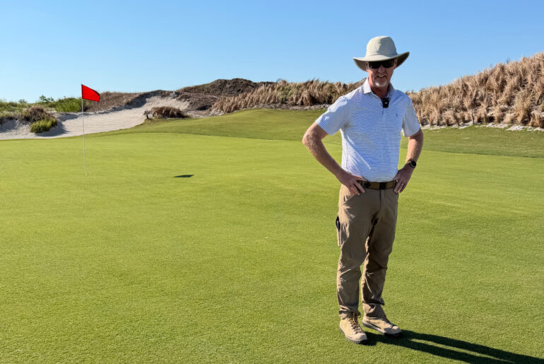 Streamsong Owns East Coast Golf With David McLay-Kidd Course David McLay-Kidd tour of the Streamsong Fifth golf course