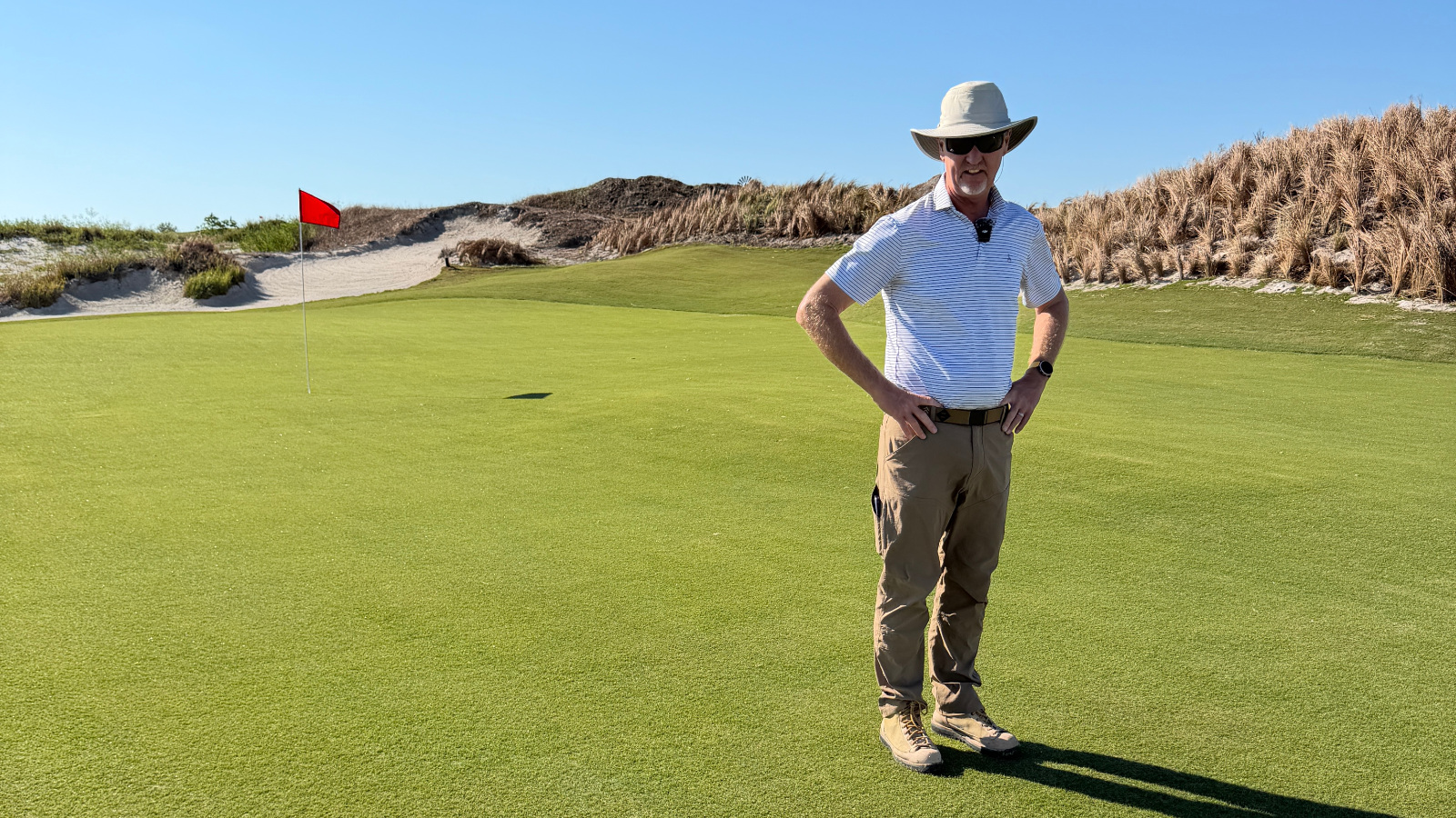 David McLay-Kidd tour of the Streamsong 5th golf course