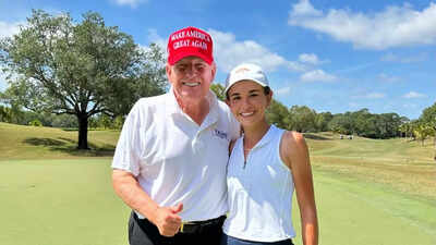 Donald Trump with his grand daughter Kai Trump (Image credits: IG/X) Donald Trump’s granddaughter Kai Trump turns heads with bold LPGA Tour debut at The Annika in Florida