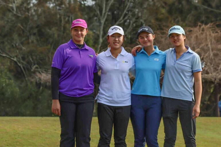 Stars Of Tomorrow Head To South Coast For NSW Junior four girls standing together in a group