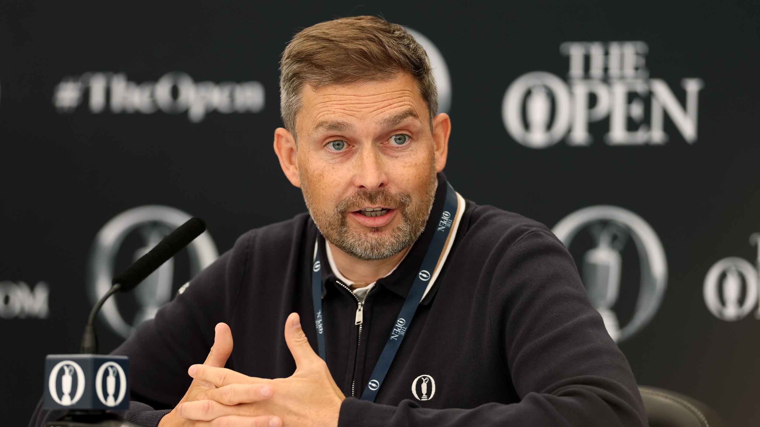 R&amp;A chief executive Mark Darbon at the 2025 Open Championship at Royal Portrush