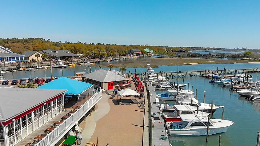 Panoramic aerial view of Georgetown, South Carolina.