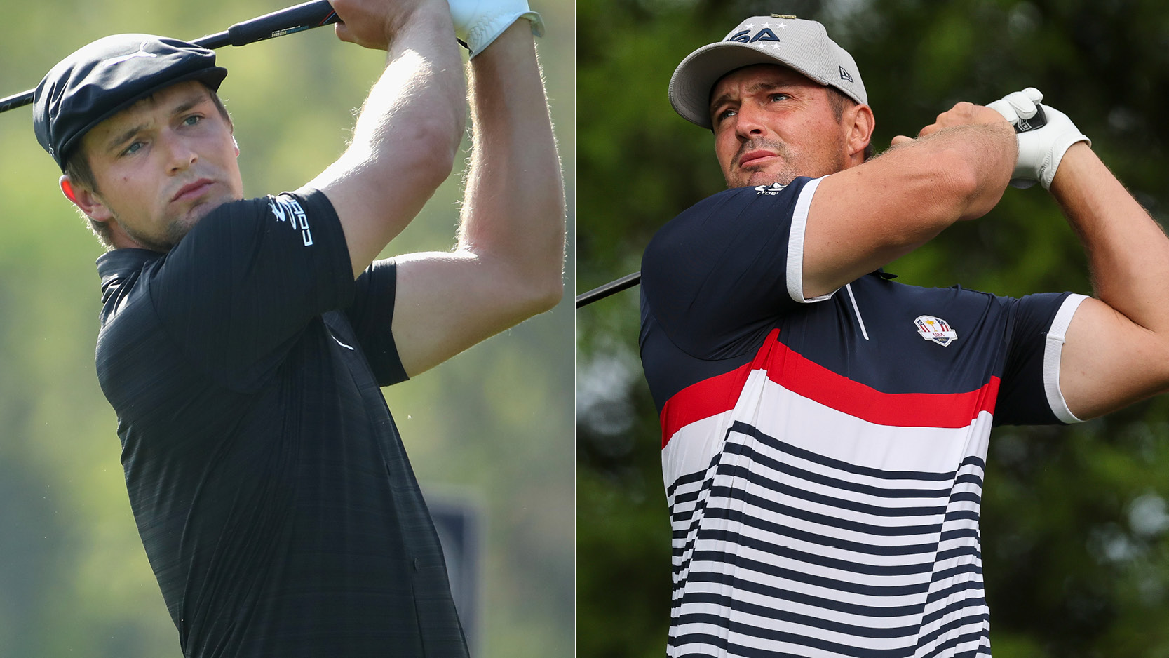 Bryson DeChambeau in 2019 and 2025