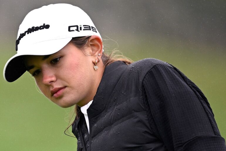 Kai Trump, granddaughter of US President Donald Trump, will make her LPGA debut next month | Golf News Kai Trump lines up a putt on the ninth green as Rory McIlroy of Northern Ireland looks on prior to The Genesis Invitational 2025 at Torrey P
