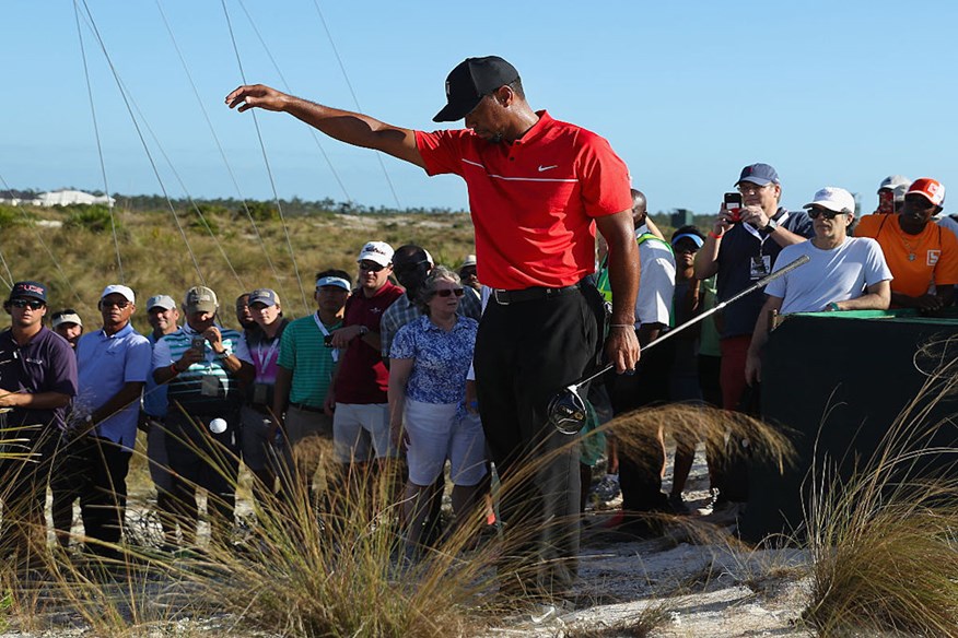 Tiger Woods Out of Bounds