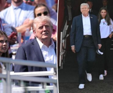 Donald Trump and his golf-loving granddaughter Kai attend Ryder Cup together